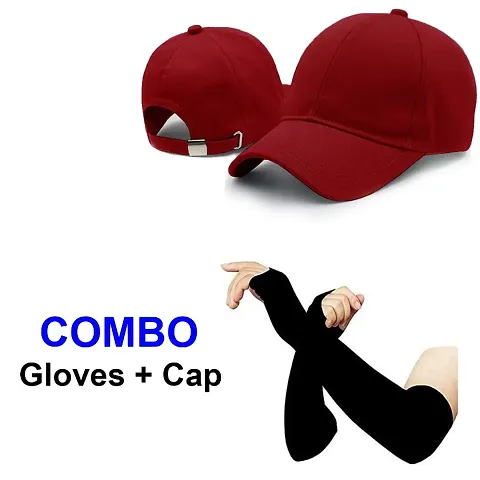 Caps gloves combo |plain cap|arm sleeves with cap|cotton cap |fashion cap |designer cap | cap for men women |cap for girls women | adjustable cap | baseball cap | sports cap | summer ca