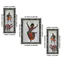 Jai Bharat Enterprises Blissful Crafts, Set Of 3-Piece Traditional Dance Modern Art (DL1) MDF Framed Wall Art Painting Set (12X18 Inch,Multicolor)- Perfect Scenery For Home Decor, Living Room, Office-thumb3