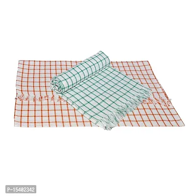 VEL TEXTILE Cotton Bath Towels 200 gsm Multicolor (75 x 150 cm) Set of 2 Pieces-thumb3