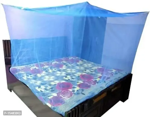 Yaweh HDPE Double Bed moquito net Size (4 x6.5 Ft) Pink (Blue)-thumb0