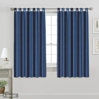 Classic Cotton Striped Window Curtains, Pack of 2