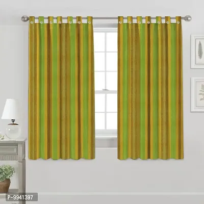 Classic Cotton Striped Window Curtains, Pack of 2-thumb0
