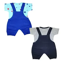 KIDEEZGUILDhellip; Newborn Baby Kids Infant Soft Cotton Boys Girls Dungaree Set Combo Wear Pack Of 2-thumb1