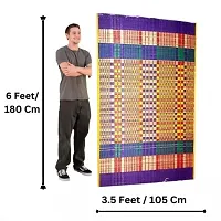 Limrah Chatai Grass Floor Organic Mats for Sleeping |Yoga Grass mat 4 Side Stitched Korai pai | Carpet Mats      Foldable Both Side (Multicolour, 3.5 X 6 feet-thumb2