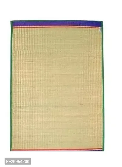 Limrah Chatai Grass Floor Organic Mats Home Long River Mat for Sleeping |Yoga Grass mat 4 Side Stitched Korai pai | Carpet Mats Foldable Both Side  Multicolour, 3.5 X 6 feet,