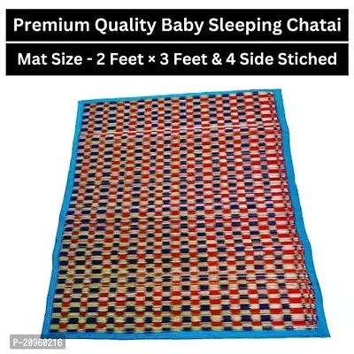 Chatai Baby Grass Floor Mats | Home Baby Sleeping Mat | Born Baby Grass mat 4 Side Stitched Korai pai | Carpet Mats Foldable Both Side usable | (Multicolour, 3 X 2 Feet, Pack of 1)