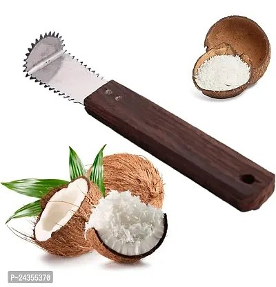 Strong Iron Rods Coconut Slicer | Breaker | Opener | Cutter | Peeler | Cracker | Chopper | Iron Rod Material | Traditional Kitchen kit | Coconut Tools Essential for Every Kitchen | coconut scraper-thumb2