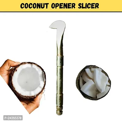 Strong Iron Rods Coconut Slicer | Breaker | Opener | Cutter | Peeler | Cracker | Chopper | Iron Rod Material | Traditional Kitchen kit | Coconut Tools Essential for Every Kitchen | coconut scraper-thumb4