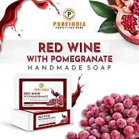 PureIndiaHandmade Red wine Daily Bathing Bar for Reduces Tanning  Pigmentation,Dark Spots-Minimizes Open Pores-Removes Impurities, 100-gm Pack of -3-thumb3