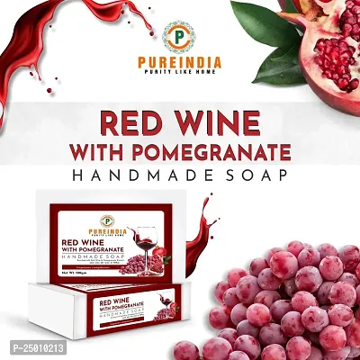 PureIndiaHandmade Red wine Daily Bathing Bar for Reduces Tanning  Pigmentation,Dark Spots-Minimizes Open Pores-Removes Impurities, 100-gm Pack of -3-thumb4