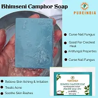 Bhimseni Camphor Soap | Fresh  Soft | Sert Of -4, 100gm Each | For All Skin Type | For All Family | Made with Original Bhimseni Camphor.-thumb2