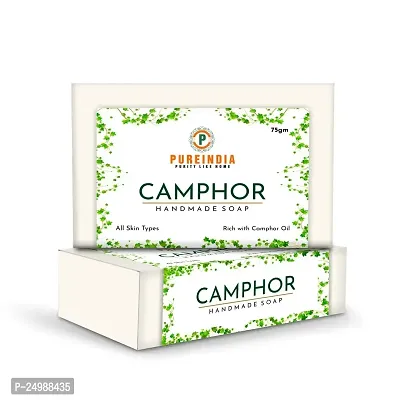 Pureindia Handmade Camphor Soap for All day freshness-Pack of 5-thumb0