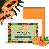 Pureindia Handmade Bhimseni Camphor soap pack of -2  Fresh Papaya Soap pack Of -2 | For A fresh Start of Day. Totaol -4 Soap,100gm Each.-thumb3