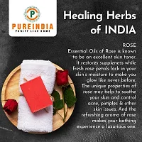 Pureindia Handmade Rose Soap With natural Glycerine - Pack of -2 75 gm Each.-thumb1