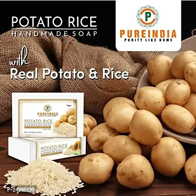 PureIndia Potato Rice Soap Handmade for Reduces Tanning  Pigmentation,Dark Spots-Minimizes Open Pores-Removes Impurities, 75gm Pack of -1-thumb4