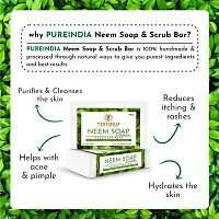 Pureindia Handmade Neem Purifying Soap  Scrub Bar Pack of 3-thumb3