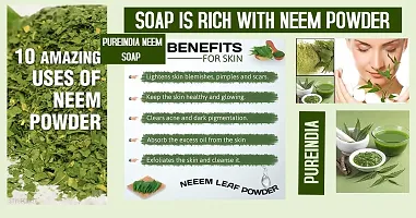 PUREINDIA Handmade Purifying Neem Original SCRUB BAR(Pack of 3, 100gm each) For Acne; Pimples And Rashes Facial And Body Bathing Bar(With original NEEM PETALS  OIL) NO Synthetic Fragrance-thumb2