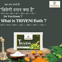 Pureindia Handmade TRIVENI Ayurvedic Bathing Bar,Made with Neem-Kapoor-Turmeric, For Body Care, Made with Magical 11 herbs,100gm-Pack Of 3-thumb1