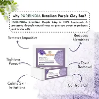 Pureindia Ayurveda Handmade Brazilian Purple Clay Luxury Soap with Olive Oil for Skin Lustrous and Shine.-thumb3