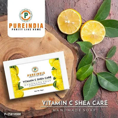 Pureindia Vitamin C Bathing Bar with Shea-care(Lemon,Orange,Shea-butter) For All Skin Type,Pack of 3-thumb2