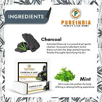 Pureindia Handmade Charcoal  Mint Soap for Face  Body, 75gm Pack of 3-thumb2