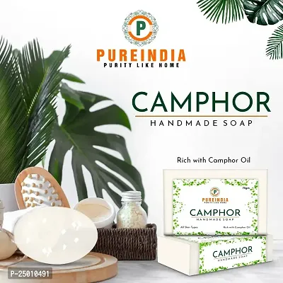 Pureindia Handmade Camphor Soap for All day freshness (Use in all season) Pack-3-thumb4