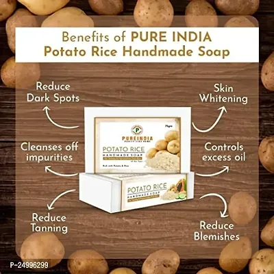PureIndia Potato Rice Soap Handmade for Reduces Tanning  Pigmentation,Dark Spots-Minimizes Open Pores-Removes Impurities, 75gm Pack of -1-thumb2