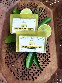 PUREINDIA HANDMADE HERBAL LEMON SOAP, 100gm each(Pack of 3-thumb1