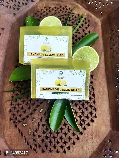 PUREINDIA HANDMADE HERBAL LEMON SOAP, 100gm each(Pack of 3-thumb2