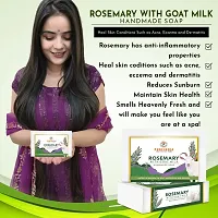 Pureindia Handmade Rosemary With Goatmilk Bathing Bar | For Soft  Nourished Skin | Helps in Reducing Acne And Pimple | 100gm-Pack of -3 |-thumb2