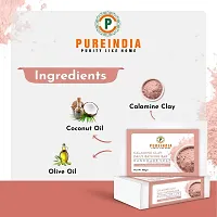 PureIndiaHandmade Calamine Clay Daily Bathing Bar  for Reduces Tanning  Pigmentation,Dark Spots-Minimizes Open Pores-Removes Impurities, 100-gm Pack of -3-thumb1