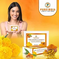 Pureindia Combo Soap Set of 2-Potato Rice  Pure Turmeric with Merigold | Handmade | 100gm Each With Original Potato Peel  Turmeric Oil.-thumb4