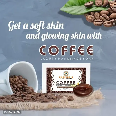 PureIndia Handmade Coffee Daily Bathing Bar| for Reduces Tanning  Pigmentation,Dark Spots-Minimizes Open Pores-Removes Impurities, 100-gm Pack of -3-thumb3