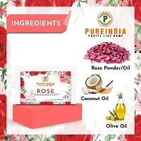 Pureindia Handmade Rose Soap With natural Glycerine - Pack of -2 75 gm Each.-thumb4