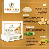 PureindiaPotato Rice Soap Handmade for Reduces Tanning  Pigmentation Dark Spots-Minimizes Open Pores-Removes Impurities, 100gm Pack-2-thumb4