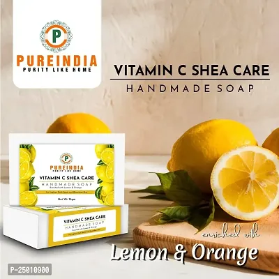 Pureindia Vitamin C Bathing Bar with Shea-care(Lemon,Orange,Shea-butter) For All Skin Type,Pack of 3-thumb3