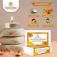 Pureindia Combo Soap Set of 2-Potato Rice  Pure Turmeric with Merigold | Handmade | 100gm Each With Original Potato Peel  Turmeric Oil.-thumb3