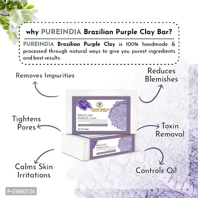 Brazilian Purple Clay Handmade Natural Soap,Pack of 1, 75-gm-thumb5