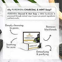 Pureindia Handmade Charcoal  Mint Soap for Face  Body, 75gm Pack of 3-thumb3