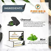 Pureindia Handmade Charcoal-Mint Bar For Anti-Pollution  Deep Cleansing,75gm-Pack of 3-thumb3