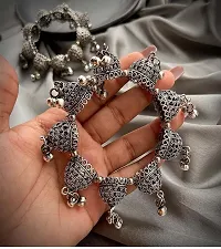 Fashly Jewellery Oxidised Silver Adjustable 1 Pair Bangle Bracelet Women and Girls-thumb1