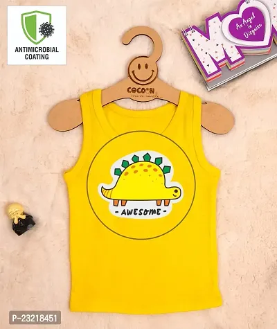 Cocoon Organics 100% Cotton Fabric Chest Turtle Printed Sleeveless Sando Vest and Round Neck for Baby-thumb4