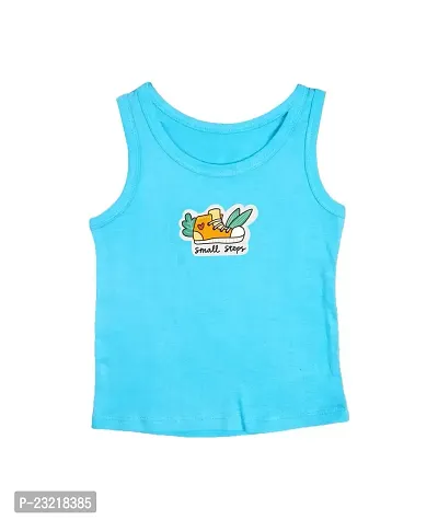 Cocoon Organics Cotton Fabric Chest Shoe Printed Sleeveless Sando Vest and Round Neck for Baby Boys