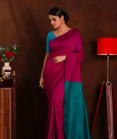 Glamorous Cotton Saree with Blouse piece 