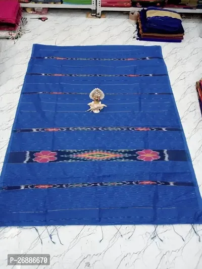 Stylish Handloom Cotton Silk Kotki Work Saree With BP