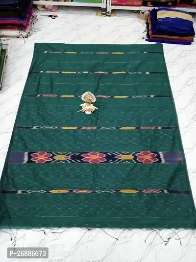 Stylish Handloom Cotton Silk Kotki Work Saree With Blouse Piece-thumb0