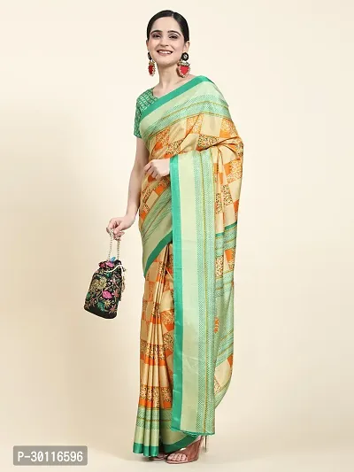 Beautiful Chiffon Woven Design Sarees With Blouse Piece-thumb0