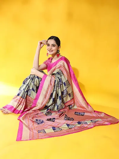 Hot Selling Chiffon Saree with Blouse piece 