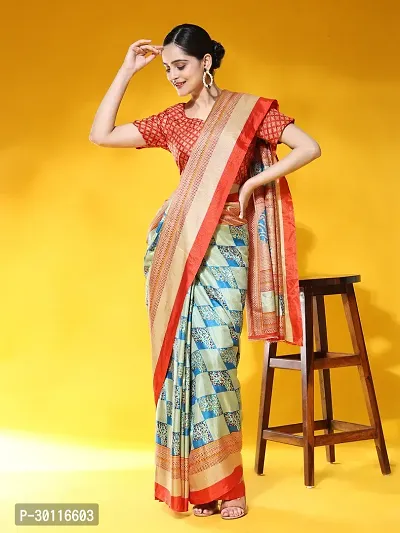 Beautiful Chiffon Woven Design Sarees With Blouse Piece-thumb0