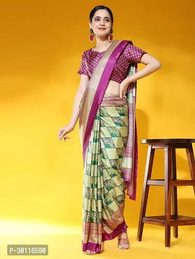 Beautiful Chiffon Woven Design Sarees With Blouse Piece-thumb0